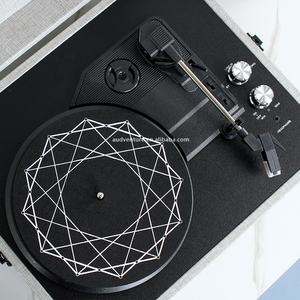 Lecteur de cassettes et enregistreur valise tourne-disque vinyle noir résistant aux taches - Product Image 6