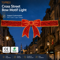 Décoration extérieure IP65 étanche 110V 220V, nœud géant robuste de qualité commerciale pour centres-villes et motifs de croisements de rues