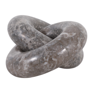 Scultura ad anelli collegati, statuetta ornamentale in marmo per la casa, soggiorno, bagno, ufficio, mensola, tavolino da caffè. - Product Image 3