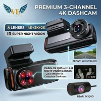 Cámara para Auto VIEVGUARB V10 con Visión Nocturna, Sensor G, Grabación en Bucle, Monitor de Estacionamiento, Control por Aplicación, WDR, 4K 2K, Cámara Trasera, Caja Negra