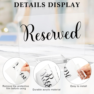 Transparente Acryl-Tischkarten mit Ständer für Hochzeiten, Restaurants, Geburtstagsfeiern und Sitzplatz-Dekoration - Product Image 3