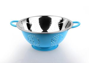 High Quality Stainless Steel Kitchen <b>Colander</b> Eco-Friendly Dishwasher Safe Commercial Use Vegetable Rice Strainer <b>Metal</b> Water - Product Image 5