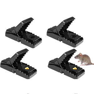 Piège à souris en plastique - Réutilisable, sûr pour les enfants et les animaux domestiques, piège à ressort pour une utilisation en intérieur/extérieur |   Facile à installer, à nettoyer et à réinitialiser - Product Image 1