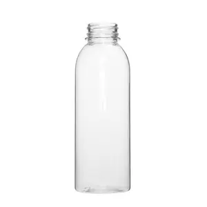 Botol air olahraga hewan peliharaan plastik bening 16oz grosir botol minum jus plastik dengan tutup aluminium
