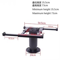 Reimo Pied de table haute réglable à 360 degrés pour Yacht RV Car Comfort Interior Rail Clips Meubles Sièges de voiture modifiés