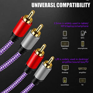 उच्च गुणवत्ता वाली हिफी स्पीकर आरसीए ऑडियो वीडियो केबल 3.5 मिमी उच्च गुणवत्ता वाले फाइबर कोएक्सियल ऑप्टिकल फाइबर धातु हुड लॉक - Product Image 2