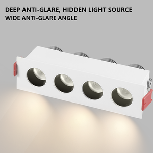 Iluminación Moderna y Confortable para Sala <span class=keywords><strong>de</strong></span> Estar, LED <span class=keywords><strong>de</strong></span> 5 Luces, 20W, Empotrada en Aluminio, Rectangular, Larga, Tipo Barra, Foco <span class=keywords><strong>de</strong></span> <span class=keywords><strong>Techo</strong></span> - Product Image 6