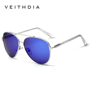 Veithdia Men's Aviator Sunglasses Polarized UV400 Metal <b>Frame</b> TAC Lens Type 3 Sunshades - Product Image 4