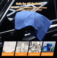 Chiffon de nettoyage intérieur de voiture en microfibre tricotée douce, super absorbante, écologique, 40x40cm, double face, chiffon de détail court