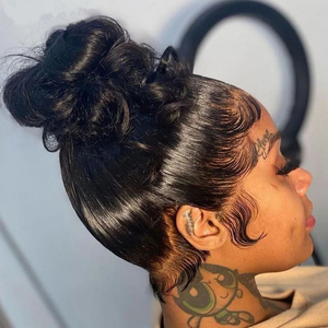Pelucas de Cabello Humano con Ondas Suaves y Encaje Completo, Pelucas de Encaje HD Transparente Invisible para Mujer, Pre-Desplumadas, Nudos Decolorados con Cabello de Bebé - Product Image 4