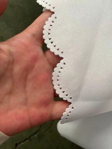 Commercio all'ingrosso della fabbrica 190 GSM poliestere Premium di qualità 120 pollici bianco avorio smerlato bordo rotondo tovaglia <span class=keywords><strong>per</strong></span> il matrimonio - Product Image 6