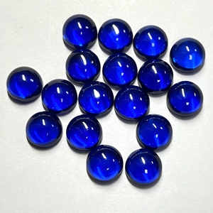 Creato spinello fondo piatto rotondo Cabochon 4mm 8mm 9mm 10mm pietra preziosa spinello verde blu - Product Image 6