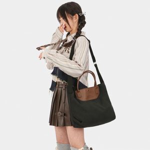 Simple <b>Plain</b> Color <b>Canvas</b> Tote Bags <b>Large</b> Capacity <b>Canvas</b> Handbags Outdoor Travel Sling Crossbody Bags Customized - Product Image 5