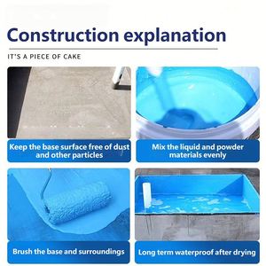 Revêtement Imperméable Flexible Modifié aux Polymères pour Toitures, Surfaces en Acier Coloré, Bassins à Poissons, Surfaces Brutes de Salles de Bain - Product Image 6