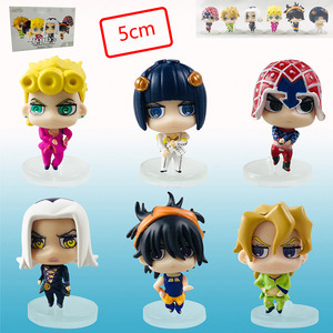 Ymj 6ชิ้น/เซ็ตอะนิเมะโจโจ้โจโจ้อิเมะเรื่องแปลกที่สุดผจญภัยมินิพีวีซีหุ่นฟิกเกอร์โจเซฟโจเอสตาร์แฟนทอมรูปลมสีทองของเล่นสะสมรูปปั้น - Product Image 5