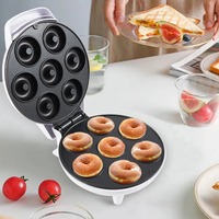 Machine à mini-beignets antiadhésive pour enfants, petit-déjeuner, collations, desserts, fabrique 7 beignets, pain, machine à crêpes multifonctionnelle