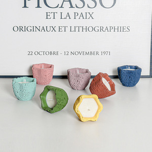 Ensemble de pots de bougies en <span class=keywords><strong>cire</strong></span> de soja parfumée en béton imperméable, faits à la main, écologiques, style nordique, personnalisables pour l'aromathérapie de Noël - Product Image 3