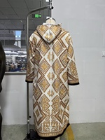 Djellaba à capuche pour hommes saoudiens, robe longue épaisse et chaude d'hiver, motif 3D, coupe ample, Thobe islamique, fabricant de vêtements de Dubaï