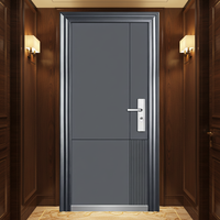 Porte d'entrée extérieure en acier de sécurité pour villa, moderne, anti-effraction, très économique, en métal, pour maison, fabriquée en Chine