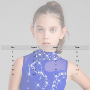 Costumes de danse lyrique pour filles de 6 à 16 ans, hauts de gymnastique, crop tops pour la pratique, les spectacles, les compétitions et la danse de louange. - Product Image 6