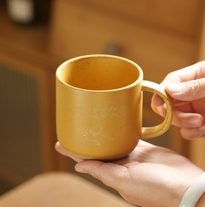 Mug en céramique de 360 ml de haute qualité avec logo <span class=keywords><strong>personnalisé</strong></span> gravé au laser, tasse à café en poterie pour le petit-déjeuner, idéal pour les cadeaux, fabrication moderne - Product Image 4