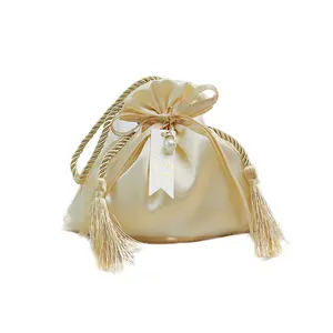 Sacs cadeaux en coton recyclable avec cordon de serrage pour chocolats, bonbons, cosmétiques, bijoux - pour les cadeaux de mariage et les cadeaux pour invités - Product Image 5