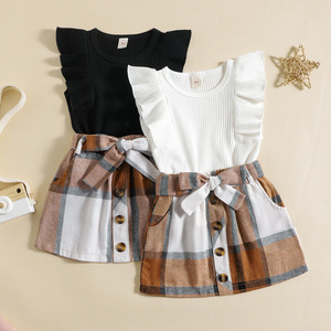 Conjunto de Ropa de Verano para Niñas Yiwu Yiyuan, Camiseta y Falda, Conjunto de Ropa para Niñas, Boutique Infantil, Conjunto de Ropa de Canalé para Bebés de 1 a 5 Años - Product Image 2