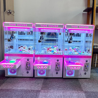 Mini Grúa de Juguete, Máquina de Agarrar Premios con Monedas, Equipo de Plástico para Centros Comerciales, Salas de Juegos y Arcades