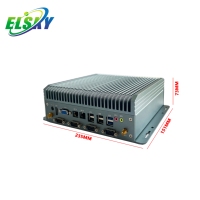 Mini PC Industrial Sin Ventilador ELSKY SPC10U con CPU de 10.ª Generación CORE I7 10610U, 2/3/4*LAN Opcionales, Alimentación Mini-PCIE de 12 V