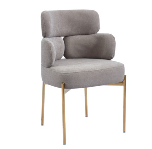 <span class=keywords><strong>Chaise</strong></span> de salle à manger de luxe en <span class=keywords><strong>tissu</strong></span> bouclé avec accoudoirs, pieds dorés modernes, fauteuil d'appoint <span class=keywords><strong>beige</strong></span>, <span class=keywords><strong>chaise</strong></span> rembourrée pour chambre à coucher - Product Image 4