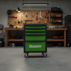 Fasano Tools 5 <b>Drawer</b> Tool Cart Green Rolling Storage Organizer for <b>Workshop</b> Garage Use - Product Image 3