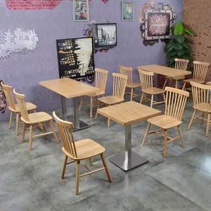 Perabotan, Perlengkapan Peralatan Rumah Tangga Kayu untuk Windsor Sederhana Kayu Karet Kursi Restoran