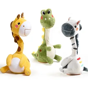 Yeni dans kaktüs zürafa saf İngilizce şarkı konuşmayı öğrenmek için şarkı söylüyor peluş oyuncaklar