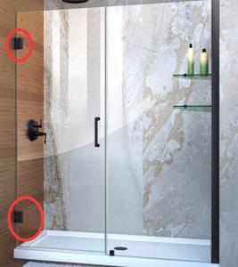 Aleader kính thép không gỉ Phụ kiện vòi hoa sen cửa phòng tắm bản lề thép không gỉ gương đánh bóng kính bản lề - Product Image 6