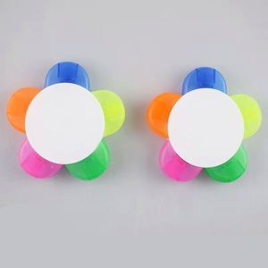 Bolígrafos Resaltadores de Doble Cara con Forma de Flor, Multicolor, Bonitos, con Impresión UV y Logotipo Publicitario Personalizado, de Plástico, a Bajo Precio - Product Image 4