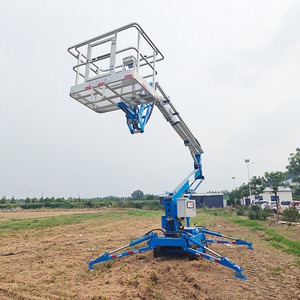 14M traino dietro rimorchio montato braccio di sollevamento telescopico ragno idraulico uomo articolare piattaforma aerea - Product Image 3