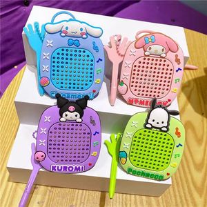 Llavero con tablero de dibujo de bolas de acero magnéticas de Sanrio con personajes para niños y adolescentes, juguete unisex - Product Image 2