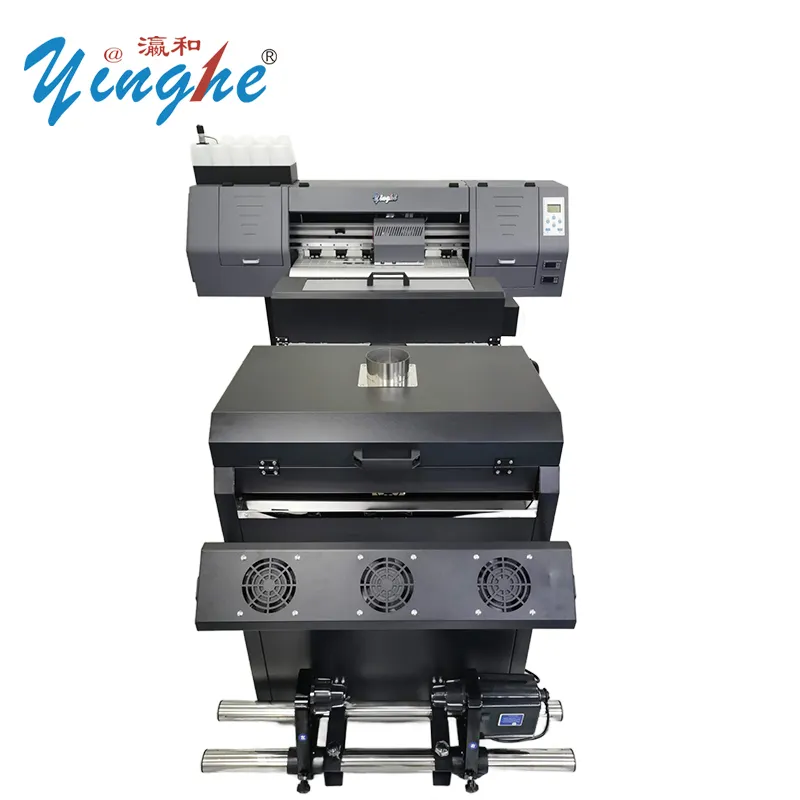 Yinghe60cmペットフィルム高品質衣類プリンターXP600/I3200ヘッドA224インチDtfプリンターおよびオーブンパウダーシェーカー