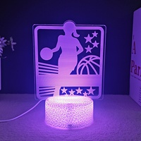 Lampe de nuit 3D créative moderne en ABS, lampe de bureau télécommandée à LED rechargeable avec logo de club de football, lampe décorative pour la maison