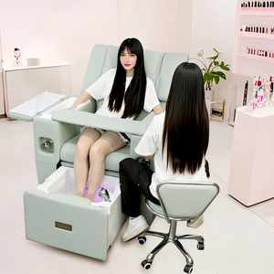 Sillón de Pedicura Multifuncional de Lujo para Salón, <span class=keywords><strong>Silla</strong></span> de SPA con Masaje de Pies por Vibración Eléctrica, Bañera para Pies e Iluminación LED - Product Image 6