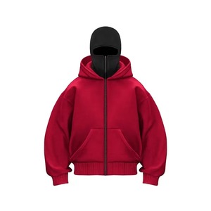 Pasamontañas con Capucha para <span class=keywords><strong>Hombre</strong></span>, Diseño Personalizado, para Invierno, 330 g/m², Algodón, Cierre Frontal, Bordado, Talla Grande, Alta Calidad - Product Image 3