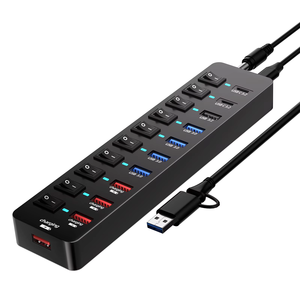 11-<span class=keywords><strong>Port</strong></span> <span class=keywords><strong>USB</strong></span> Hub với 3 * <span class=keywords><strong>USB</strong></span>-C 3.2 4 * <span class=keywords><strong>USB</strong></span>-A 3.2 4 * Sạc cổng tương thích với loại C giao diện cho máy tính trong kho - Product Image 4