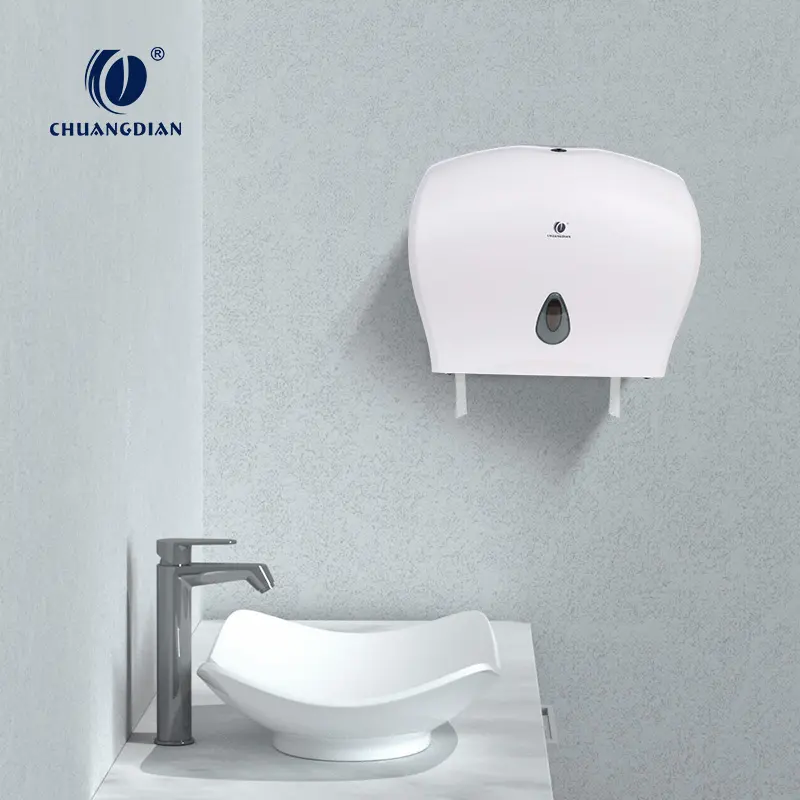 Chuangdian — distributeur de papier toilette en plastique, double jumbo, rouleau de papier toilette, livraison gratuite