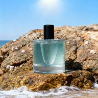 Venta al por Mayor de Botellas de Perfume de Vidrio Vacías de Lujo de 50 ml y 100 ml, Cilíndricas, Recargables para Damas, con Tapas Metálicas y Serigrafía