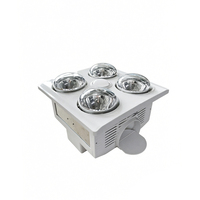 Système de ventilation et de chauffage multifonctionnel 3 en 1 avec 4 lampes, extracteur d'air puissant, moteur silencieux, lampe de plafond