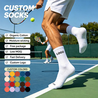 Chaussettes pour hommes avec logo, design sportif East, chaussettes en tricot jacquard personnalisées, chaussettes en coton tendance personnalisées