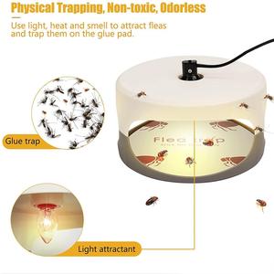 Piège à puces électrique avec plaques collantes pour intérieur, maison d'animaux, attrape-puces, mouches et petits insectes - Product Image 2