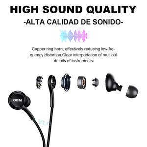 1,2 M en la oreja con cable Control manos libres Bass TWS Gaming tipo C auriculares para <span class=keywords><strong>Samsung</strong></span> S20 iPhone 15 16 - Product Image 3