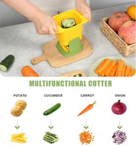 Picador de Verduras 2 en 1, Cortador y Rebanador Manual de Verduras, Rebanador Mandolina de Acero Inoxidable - Product Image 4