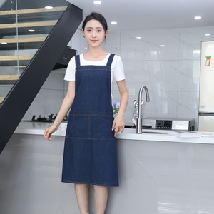 Barato Mujeres Hombres Denim Delantales Cocina Salón de Belleza Peluquería Trabajo Peluquería Delantal Con Correas Ajustables - Product Image 5
